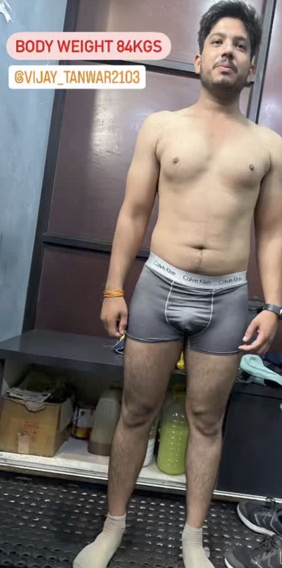 Vijay before coaching, body weight 84 kg